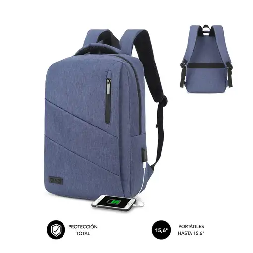 Mochila Para Portátil City 15.6\  Azul