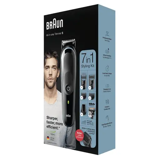 Braun All-in-one MGK5345 Batería 2,1 cm Negro, Azul