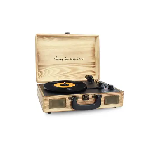 Tocadiscos Bluetooth VC400 PRIXTON Reproductor y Convertidor de Vinilos - Madera