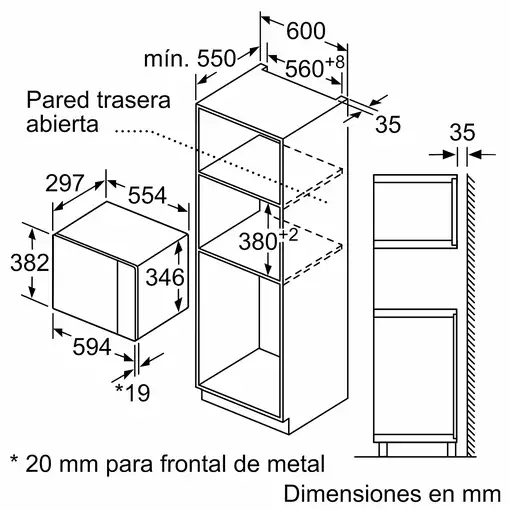 Balay 3CG5172N2 microondas Negro Microondas con grill Integrado 20 L 800 W