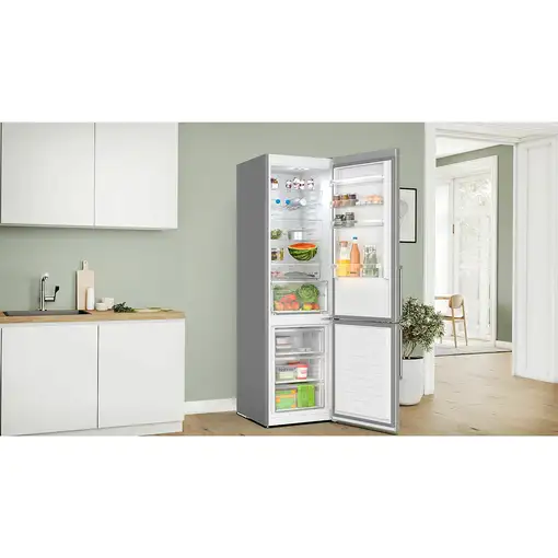 Bosch Serie 4 KGN397ICT nevera y congelador Independiente 363 L C Acero inoxidable