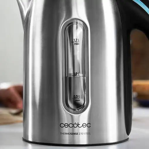 Cecotec ThermoSense 270 Steel tetera eléctrica 1,7 L 2200 W Acero inoxidable