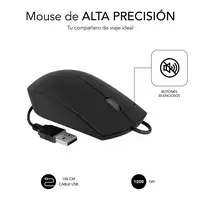 Ratón Business Silencioso Con Cable Usb 1200 Dpi  Negro