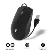 Ratón Business Silencioso Con Cable Usb 1200 Dpi  Negro