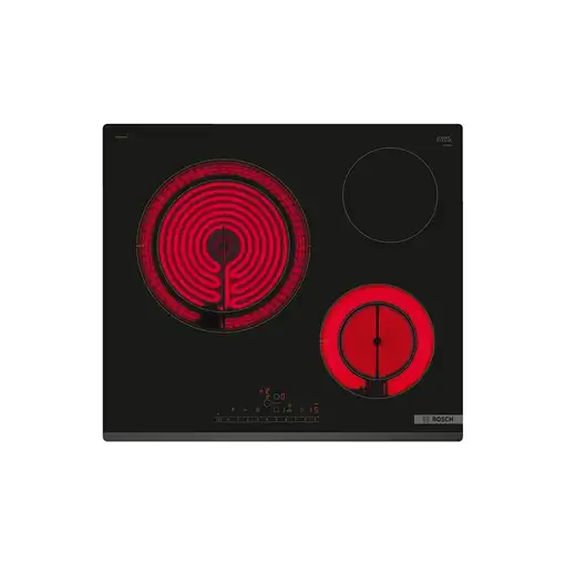 Bosch Serie 6 PKK631FP8E hobs Negro Integrado 59.2 cm Cerámico 3 zona(s)