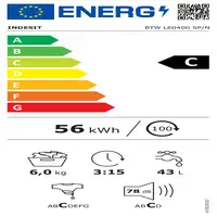 Indesit BTW L60400 SP/N lavadora Carga superior 6 kg 951 RPM Blanco