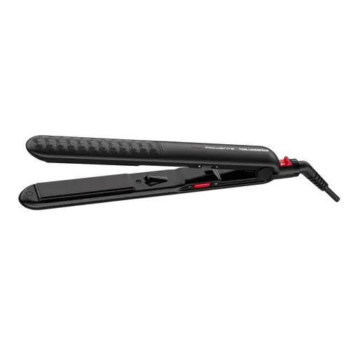 Rowenta X KARL LAGERFELD SF321L Plancha de pelo Caliente Negro, Rojo