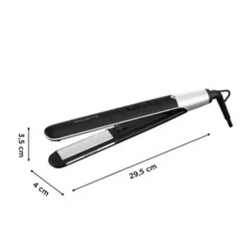 Rowenta Express Shine SF4621 Plancha de pelo Caliente Negro, Plata