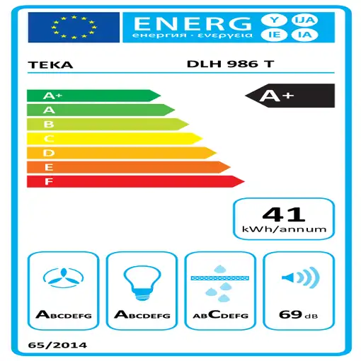 Teka DLH 986 T De pared Negro, Acero inoxidable 701 m³/h