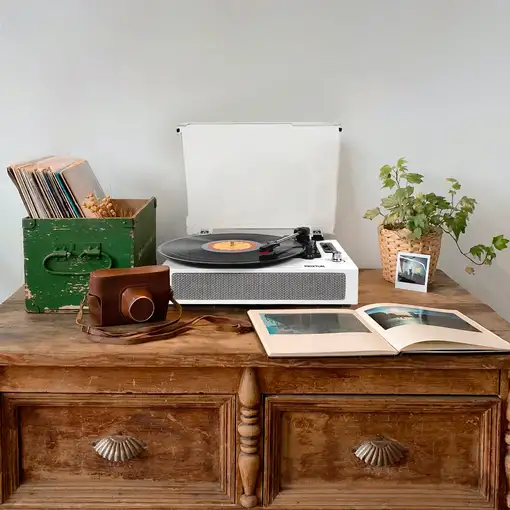 Tocadiscos Bluetooth Studio Deluxe PRIXTON Reproductor y Convertidor de Vinilos