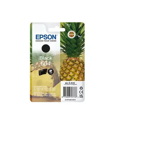 Epson 604 cartucho de tinta 1 pieza(s) Original Rendimiento estándar Negro