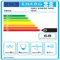 Teka NR1 63020 SOS Semintegrada (extraíble) Blanco 284 m³/h