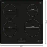 Bosch Serie 4 PUE611BB5E hobs Negro Integrado 60 cm Con placa de inducción 4 zona(
