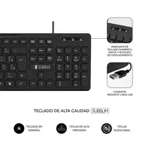 Teclado Business Slim Silencioso Con Cable Usb  Negro