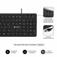 Combo Teclado y Ratón Business Slim Silencioso Con Cable Usb  Negro