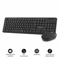 Combo Teclado y Ratón Business Slim Silencioso Inalámbrico 2.4G  Negro