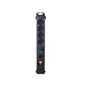 Regleta negra y aluminio, 4 tomas, interruptor 1,5 metros SILVER ELECTRONICS, 1 ud