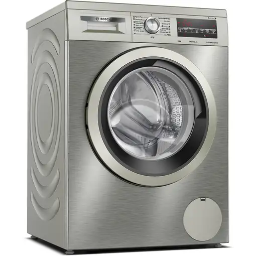 Lavadora acero inoxidable 8 kg, 1400 rpm, Serie 6 WUU28T8XES BOSCH