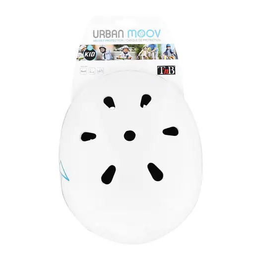 Casco protector blanco, bici, patinete Urban Moov TNB, talla S