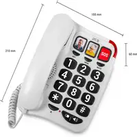 SPC Comfort Numbers 2 – Teléfono fijo para mayores teclas grandes, gran volumen