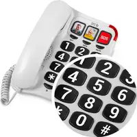 SPC Comfort Numbers 2 – Teléfono fijo para mayores teclas grandes, gran volumen