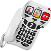 SPC Comfort Numbers 2 – Teléfono fijo para mayores teclas grandes, gran volumen