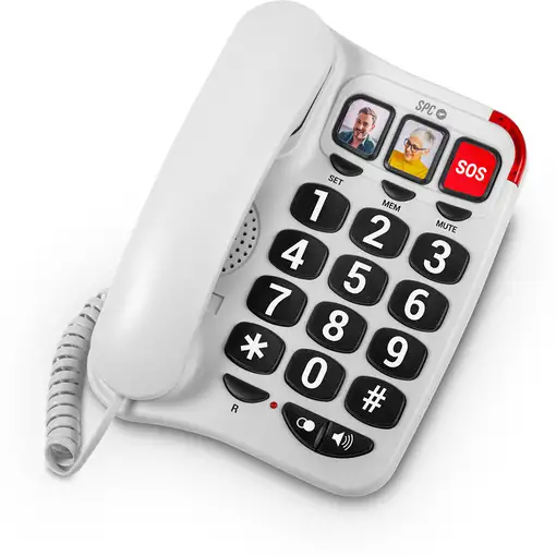 SPC Comfort Numbers 2 – Teléfono fijo para mayores teclas grandes, gran volumen
