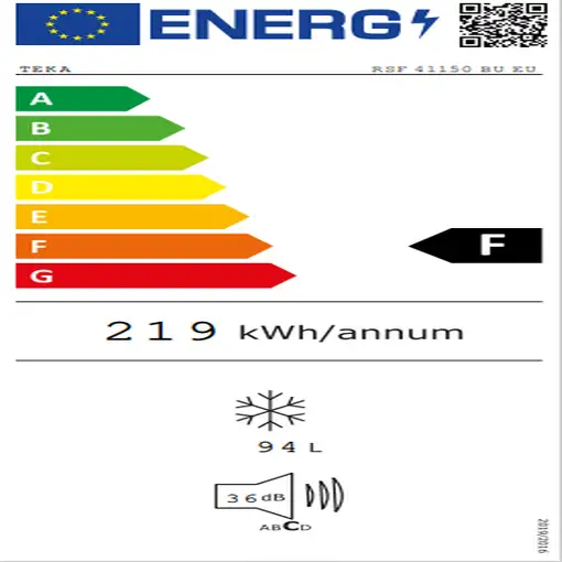 Teka RSF 41150 BU EU Congelador vertical Integrado 87 L Blanco