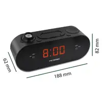 Radio despertador FM proyección dual alarma Metronic 477039