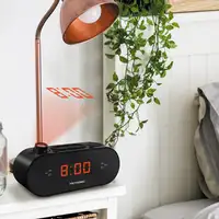 Radio despertador FM proyección dual alarma Metronic 477039