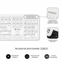 Combo Teclado y Ratón Business Slim Silencioso Inalámbrico 2.4G  Blanco
