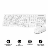 Combo Teclado y Ratón Business Slim Silencioso Inalámbrico 2.4G  Blanco