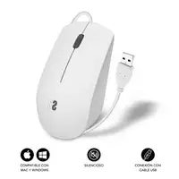 Ratón Business Silencioso Con Cable Usb 1200 Dpi  Blanco