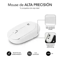 Ratón Business Plus Silencioso Inalámbrico 2.4G  Blanco
