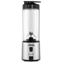 Ufesa Onyx GO & UP! 0,4 L Batidora de vaso Negro, Acero inoxidable