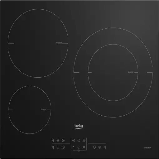 Beko HIIS63206M hobs Negro Integrado 58 cm Con placa de inducción 3 zona(s)