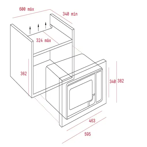 Teka MWE 225 FI Acero inoxidable Integrado 20 L 800 W