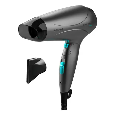 Secador de pelo  Bamba IoniCare Power&Go  2400 W Negro, Turquesa CECOTEC