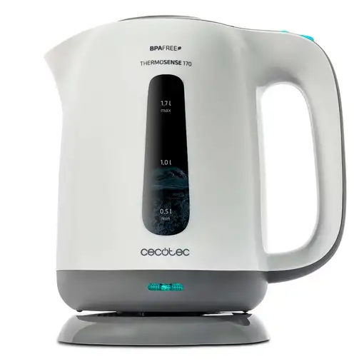 Cecotec ThermoSense 170 tetera eléctrica 1,7 L 2200 W Gris, Blanco