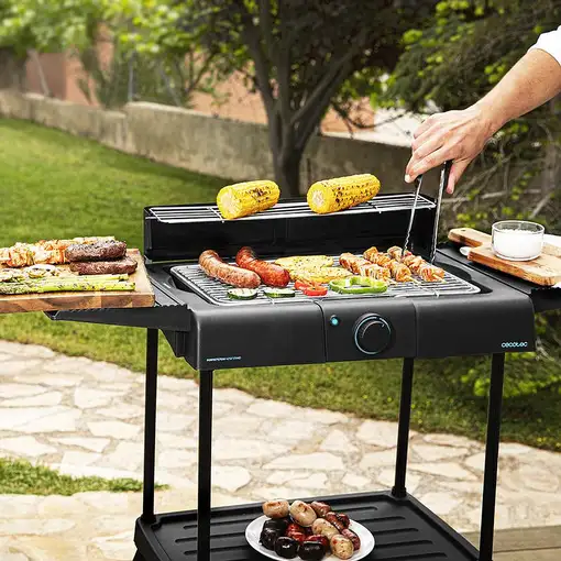 Barbacoa 2400W, PerfectSteak 4250 Stand CECOTEC
