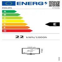 Philips V Line 271V8L/00 LED display 68,6 cm (27\) 1920 x 1080 Pixeles Full HD Neg