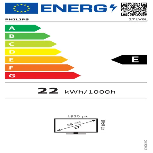 Philips V Line 271V8L/00 LED display 68,6 cm (27\) 1920 x 1080 Pixeles Full HD Neg