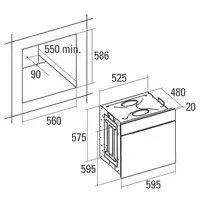 Horno 59 L Negro 07032307 CATA