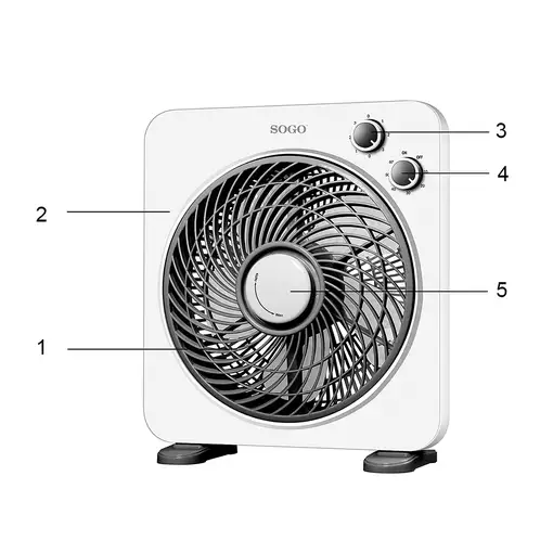 Ventiladores pie/suelo Negro SOGO