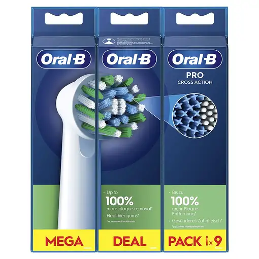 Oral-B CrossAction 9 pieza(s) Blanco