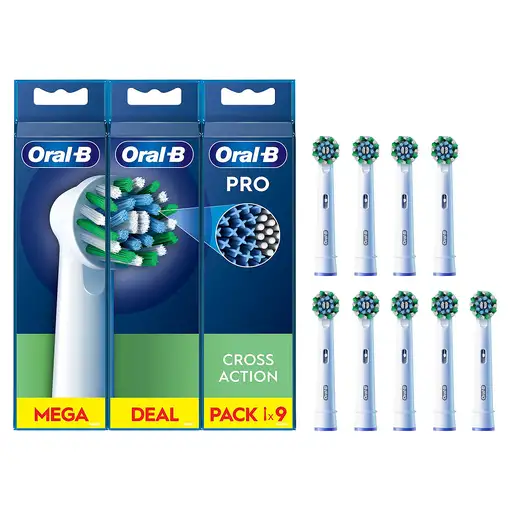 Oral-B CrossAction 9 pieza(s) Blanco