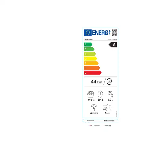 LG Series 500 F4WR5009A6W lavadora Carga frontal 9 kg 1400 RPM Blanco