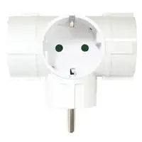 Silver Electronics Adaptador 3 tomas con protector