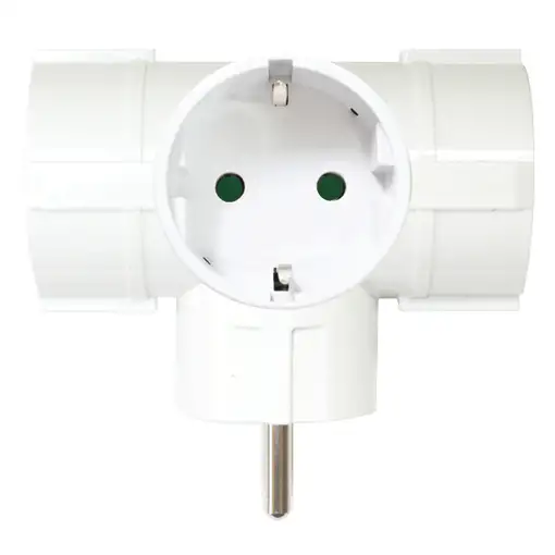Silver Electronics Adaptador 3 tomas con protector