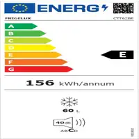 Congelador vertical blanco, 85 cm, 60 Litros, CTT62BE FRIGELUX